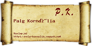 Palg Kornélia névjegykártya